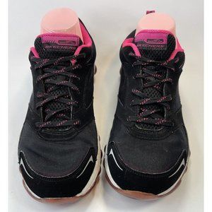 Skechers Womens Skech Air 11849 Black Hot Pink Lace Up Running Shoes Size US 10